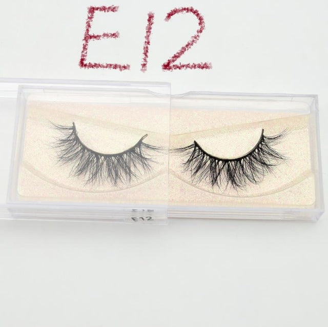 Visofree Eyelashes 3D Mink Lashes natural handmade  volume soft lashes long eyelash  extension real mink eyelash for makeup E01
