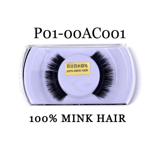 Yaders Faux Mink Eyelashes Natural False Eyelashes Dramatic 3D Mink Lashes Long Lasting Eye Lashes Make Up Fake Eyelashes OAAAA