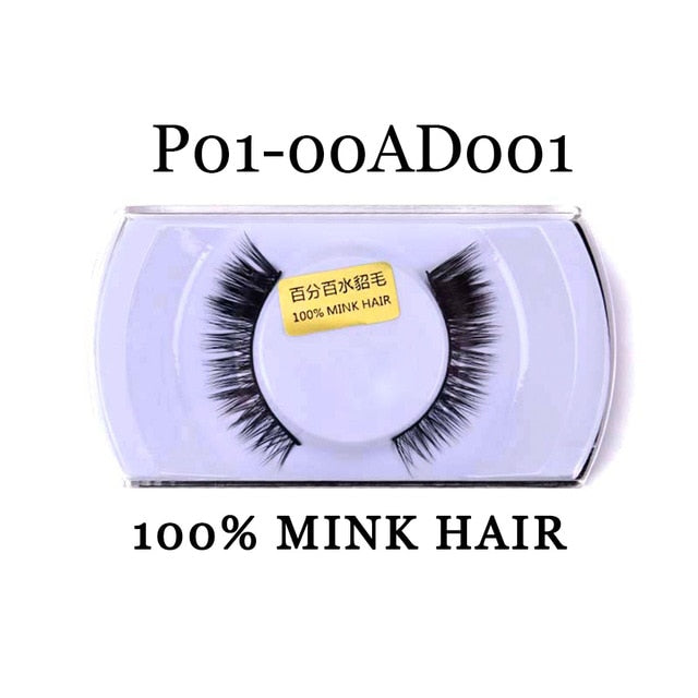 Yaders Faux Mink Eyelashes Natural False Eyelashes Dramatic 3D Mink Lashes Long Lasting Eye Lashes Make Up Fake Eyelashes OAAAA
