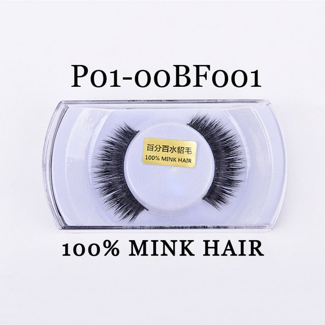 Yaders Faux Mink Eyelashes Natural False Eyelashes Dramatic 3D Mink Lashes Long Lasting Eye Lashes Make Up Fake Eyelashes OAAAA